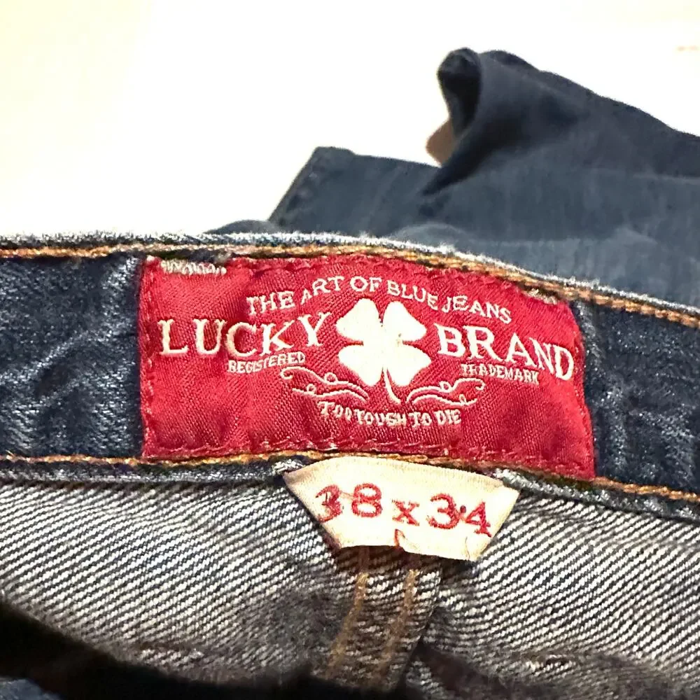 Lucky Brand 361 Vintage Straight Jeans Men’s 38x34 Medium Wash Denim Classic Fit
